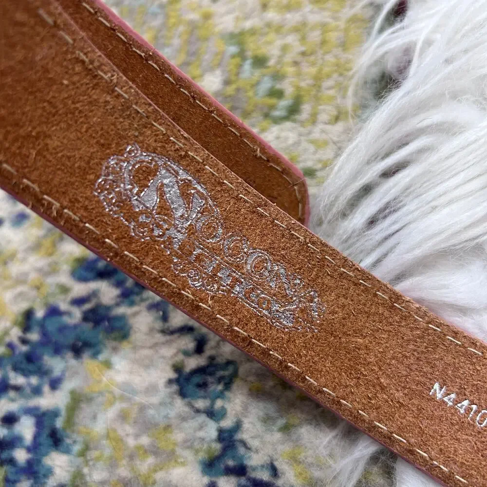 Nocona Pink Leather Belt Girls 28 Silver Gold Horse Buckle Western Cowgirl